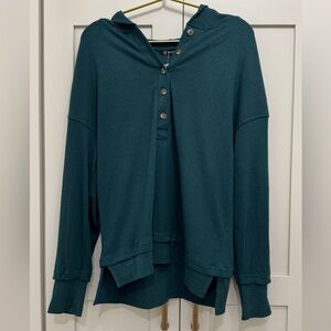 PrettyGarden Teal Button-Down Women's Shirt